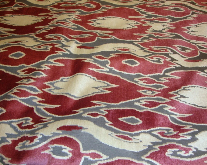 Fig  Maldives Embossed Raised Velvet upholstery Drapery Fabric per yard 54" Wide