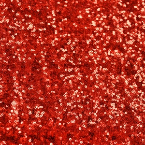 Sequins Dress Gowns Mini Disc stretch Glitz Fabric - Red - 54” Wide By The Yard