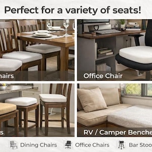 Replacement Chair Foam Cushion – 16x16 Upholstery Seat Pad, 3” Thick