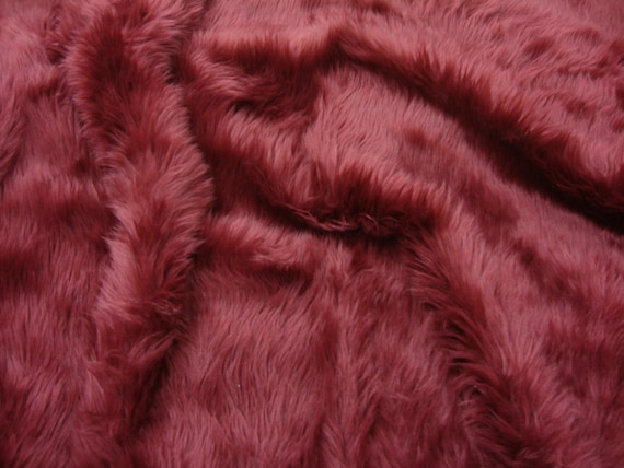 BURGUNDY 60 Wide Shaggy Faux Fur Fabric (Sold By The Yard) –  CleanCutFabrics