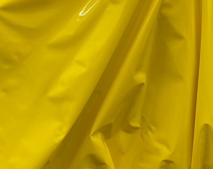 Vinyl Fetish yellow fabric per yard 54" Wide sold by the yard