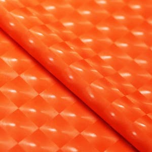 Vinyl 4 way Stretch kaleidoscope spandex orange  hologram Soft Clothing fabric per yard 54&quot; Wide