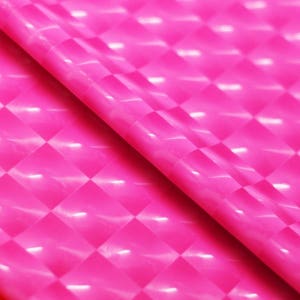 Vinyl 4 way Stretch kaleidoscope spandex hot pink hologram Soft Clothing fabric per yard 54&quot; Wide