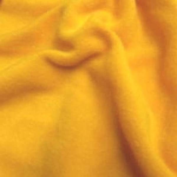 Dark yellow Solid Polar Fleece Fabric Sold By The Yard 60" wide