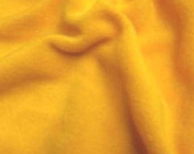 Dark yellow Solid Polar Fleece Fabric Sold By The Yard 60" wide