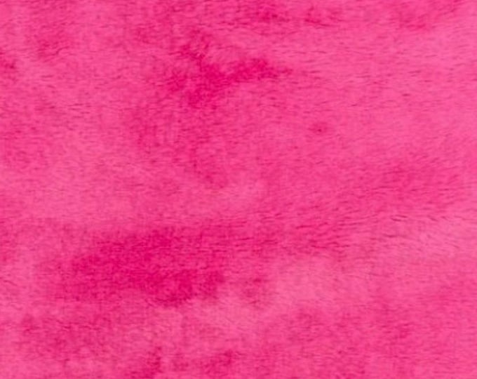 Hot Pink Minky Fabric | Soft Plush Cuddle Material by Yard for Blankets, Crafts
