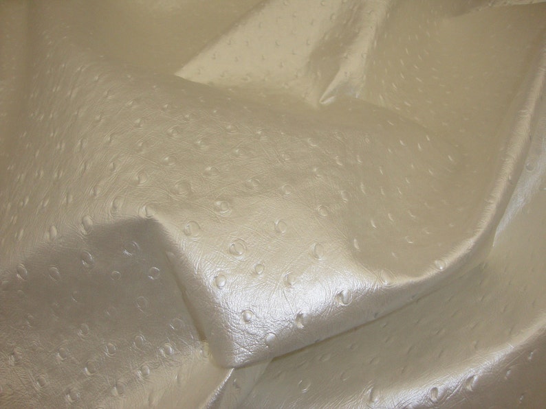 Pearl Metallic Ostrich Upholstery Vinyl Fabric per Yard Etsy