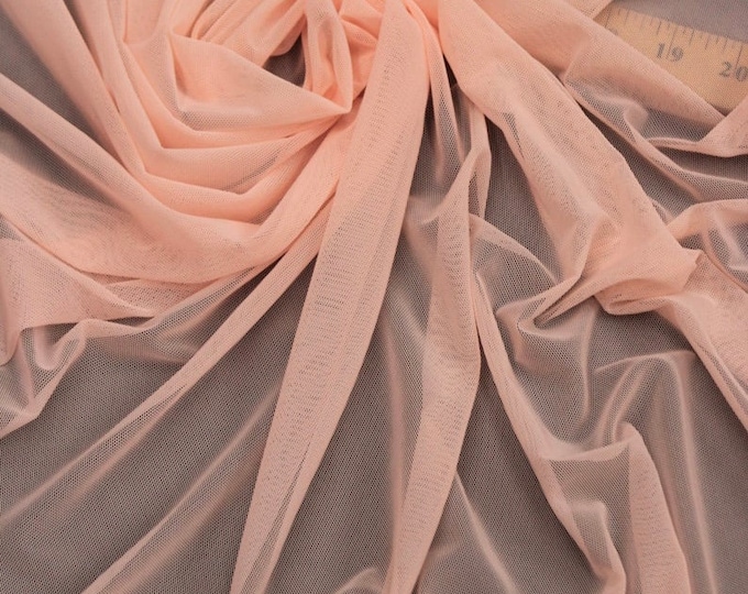 Power Mesh blush Stretch Fabric 60" per yard