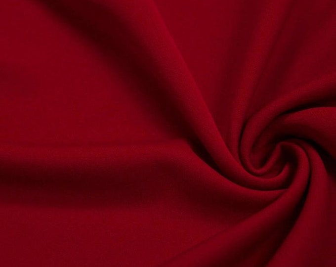RED Polyester Scuba double Knit clothing Fabric