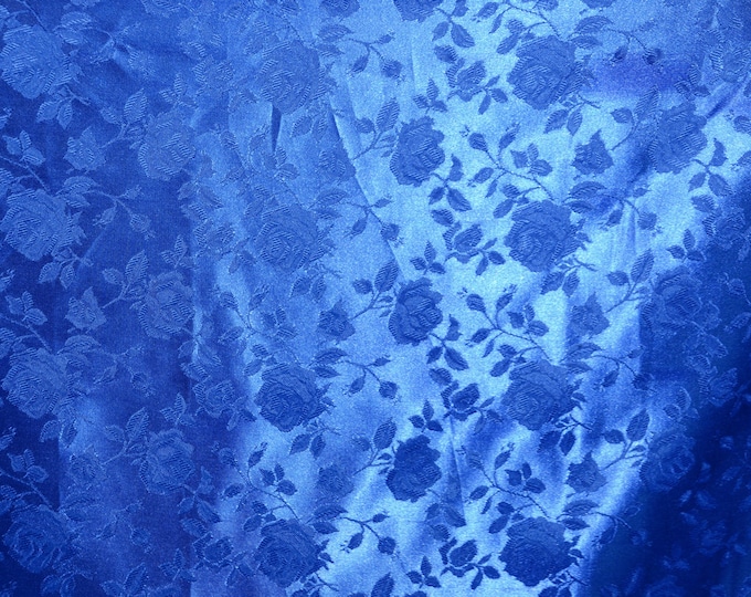 Royal Jacquard fabric Satin Floral 58" wide per yard
