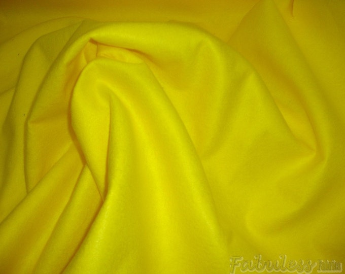 Felt ,72" wide made in USA fabric per yard- yellow