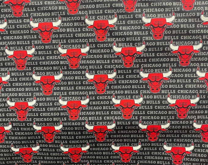 100 % Cotton Fabric - 45 " Wide - Bulls theme #2 flag, children clothing, pillows, bedding, costume