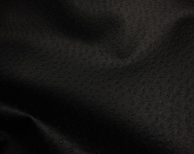 Black matt Ostrich Upholstery Vinyl fabric per yard