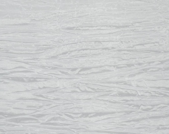 Taffeta Creased White Crushed Fabric 50"/52" Tablecloths home BY THE YARD