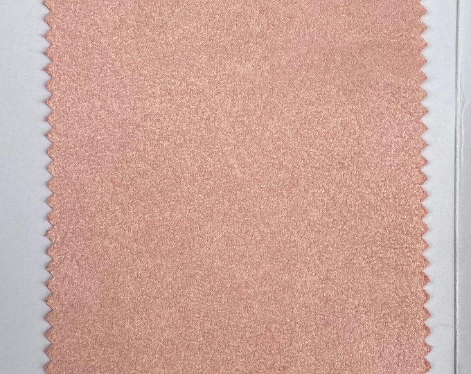 Faux Suede Blush Pink Upholstery Fabric per yard 60” wide