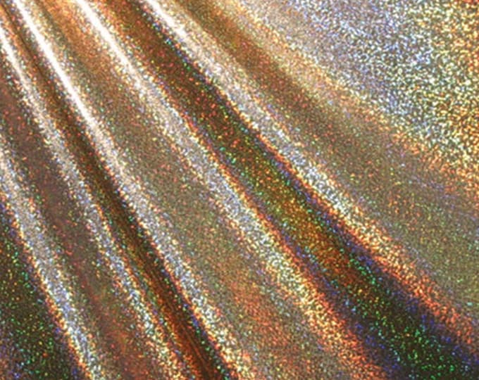 Gold black 4-Way Stretch  Mystique Spandex  Fabric by the yard 60 " Wide