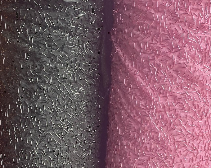 All over pipe work on mesh fabric, 54 inches wide