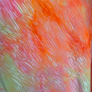 Orange Yellow rainbow tie dye Stretch Velvet dance  home decor fabric by the yard 60&quot; Wide