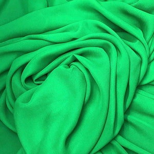 Kelly green Sheer High Multi Chiffon Solid Fabric, 100% Polyester 58/59&quot; Wide, Sells by The Yard