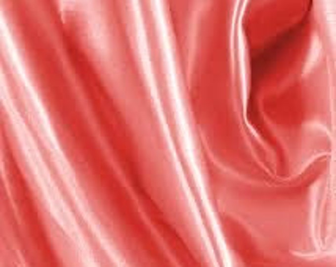 Coral Satin Crepe back Fabric 60" Wide Sold By the yard