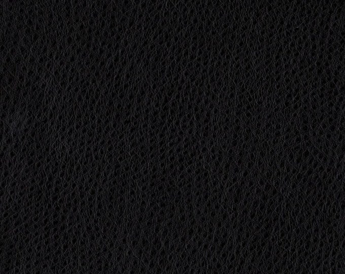 Vinyl faux leather Black Ostrich Plush Upholstery fabric per yard 54" Wide