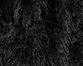 Mongolian faux fur long hair pile fabric BY THE YARD 58" Wide