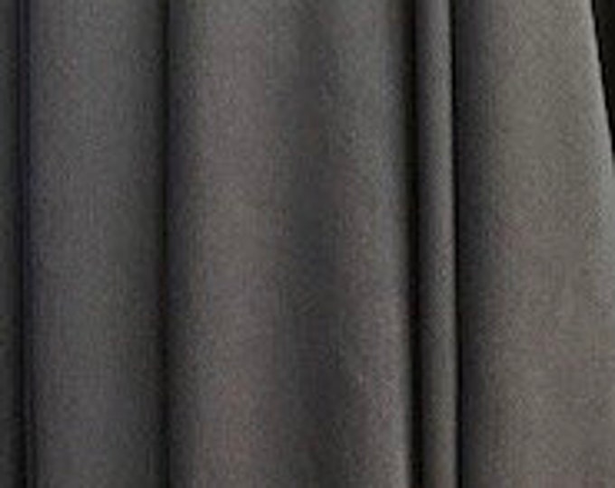 Charcoal interlock 2 way stretch lining fabric, 100% polyester, 60" wide