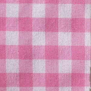 Pink Gingham Check 1/4in Fabric 60” wide By The Yard