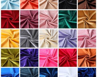 Baby blue Stretch Velvet Fabric By The Yard | 58’’ wide