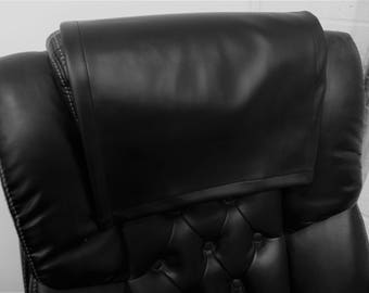 BLACK PVC Sofa, Loveseat, Chaise, Theater Seat, RV Cover, Chair Caps, Headrest Pad, Recliner Head Cover, Furniture Protector