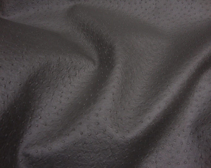 Ostrich , charcoal Upholstery Faux Vinyl fabric per yard