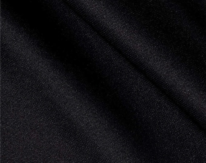 Black  59/60" Wide 100% Polyester Wrinkle Free Stretch Double Knit Scuba Fabric By The Yard