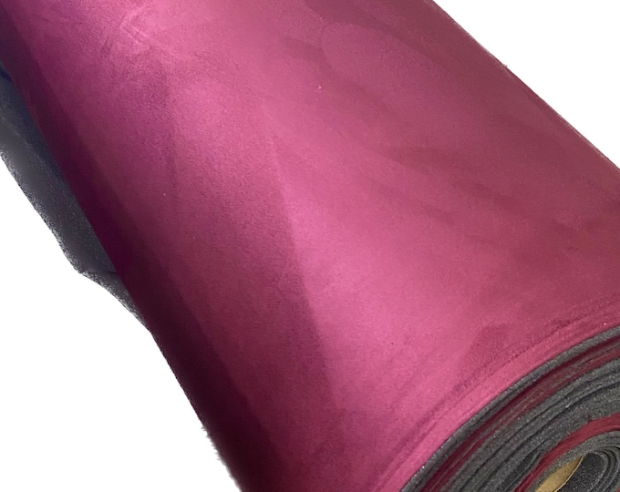 Burgundy suede Headlining Foam Backed Fabric 60" Wide by the yard