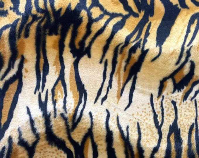 Siberian Tiger velboa Fabric per yard 60” wide