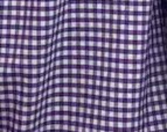 Purple Gingham Checkered 1/8” inch Fabric poly cotton 60” wide- none stretch sold By The Yard