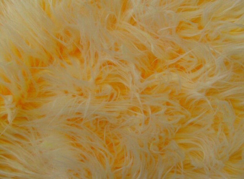 5' x 7' Yellow Frosted Fur Faux Fur Rug rectangle Etsy