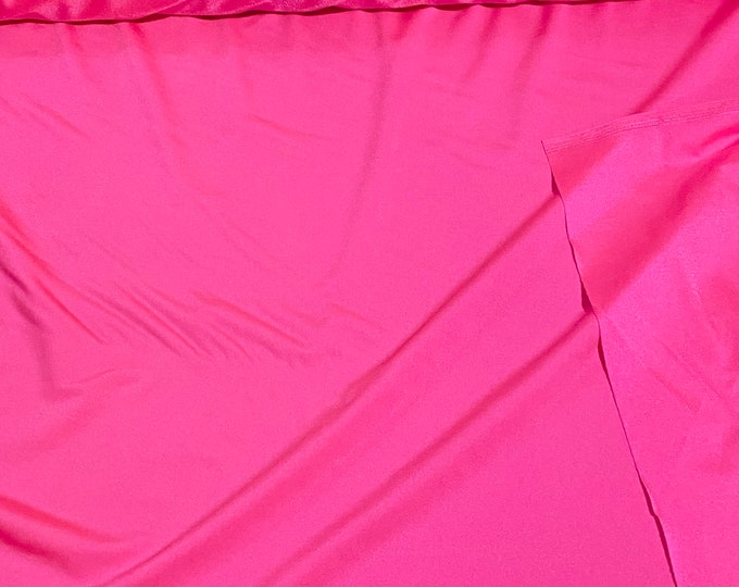 Neon pink Shiny Tricot Spandex  Nylon fabric per yard 60" wide swim dance
