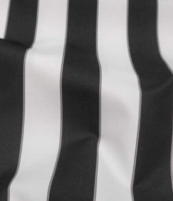 Black White Striped Waterproof Outdoor Canvas fabric 60" 600 Denier wide per yard
