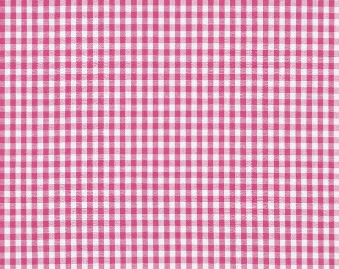 Fuchsia Gingham Checkered 1/8” inch Fabric poly cotton 60” wide- none stretch sold By The Yard