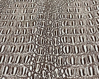 Brown/ beige gator  Faux leather vinyl Sofa, Loveseat Chaise Theater Seat, Chair Caps Headrest Pad, Recliner Head Cover, Furniture Protector