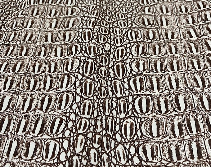 Brown/ beige gator  Faux leather vinyl Sofa, Loveseat Chaise Theater Seat, Chair Caps Headrest Pad, Recliner Head Cover, Furniture Protector