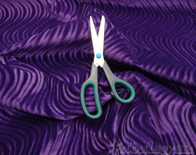 Purple Swirl Flocking Velvet upholstery  fabric per yard
