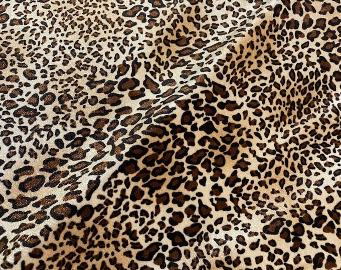 Black/Brown Leopard dance stretch velvet 58" wide  Sportswear Athletic yoga pants