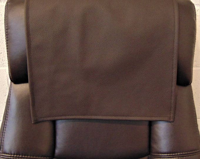 Genuine Italian Leather, Dark Brown 20x20 Sofa, Chaise Theater Seat, RV Cover, Chair Caps Headrest Pad, Recliner Head Cover, Protector