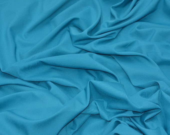 Turquoise Polyester poplin Fabric  By The Yard 58"/60