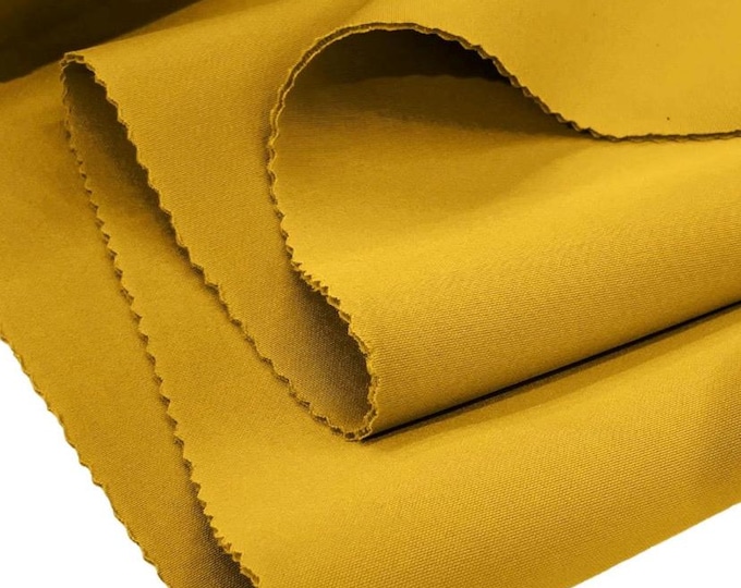 Mustard Super Techno Fabric, 2mm Thick, Solid Colors, Sold by The Yard