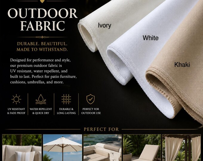 Canvas Solid Indoor outdoor Waterproof outdoor fabric 60" wide per yard