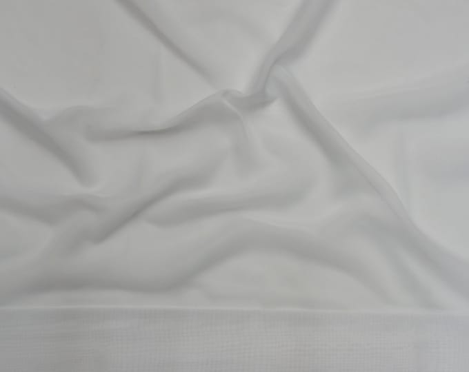 Drapery Chiffon soft Sheer WHITE 60" Wide Fabric 20 yards HOME DECOR