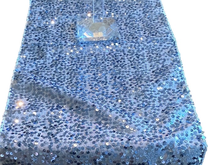 12"x104” Sequin taffeta, baby shower, bridal party, mantel table runner - wedding birthday party