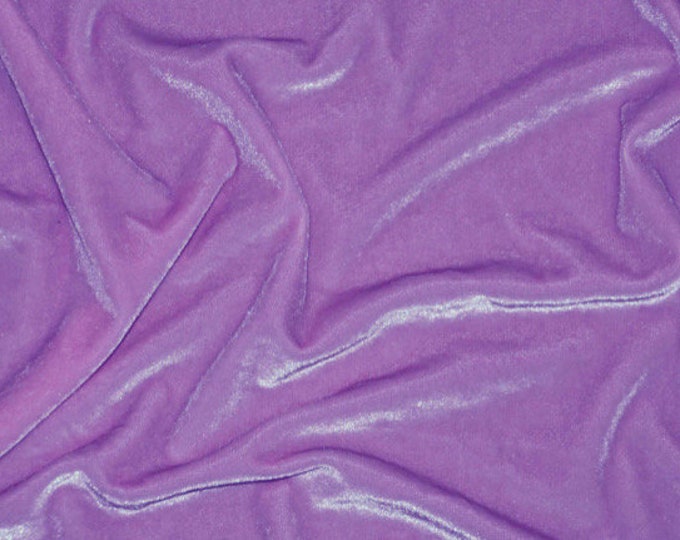 Lilac Stretch Velvet Fabric By The Yard | 58’’ wide